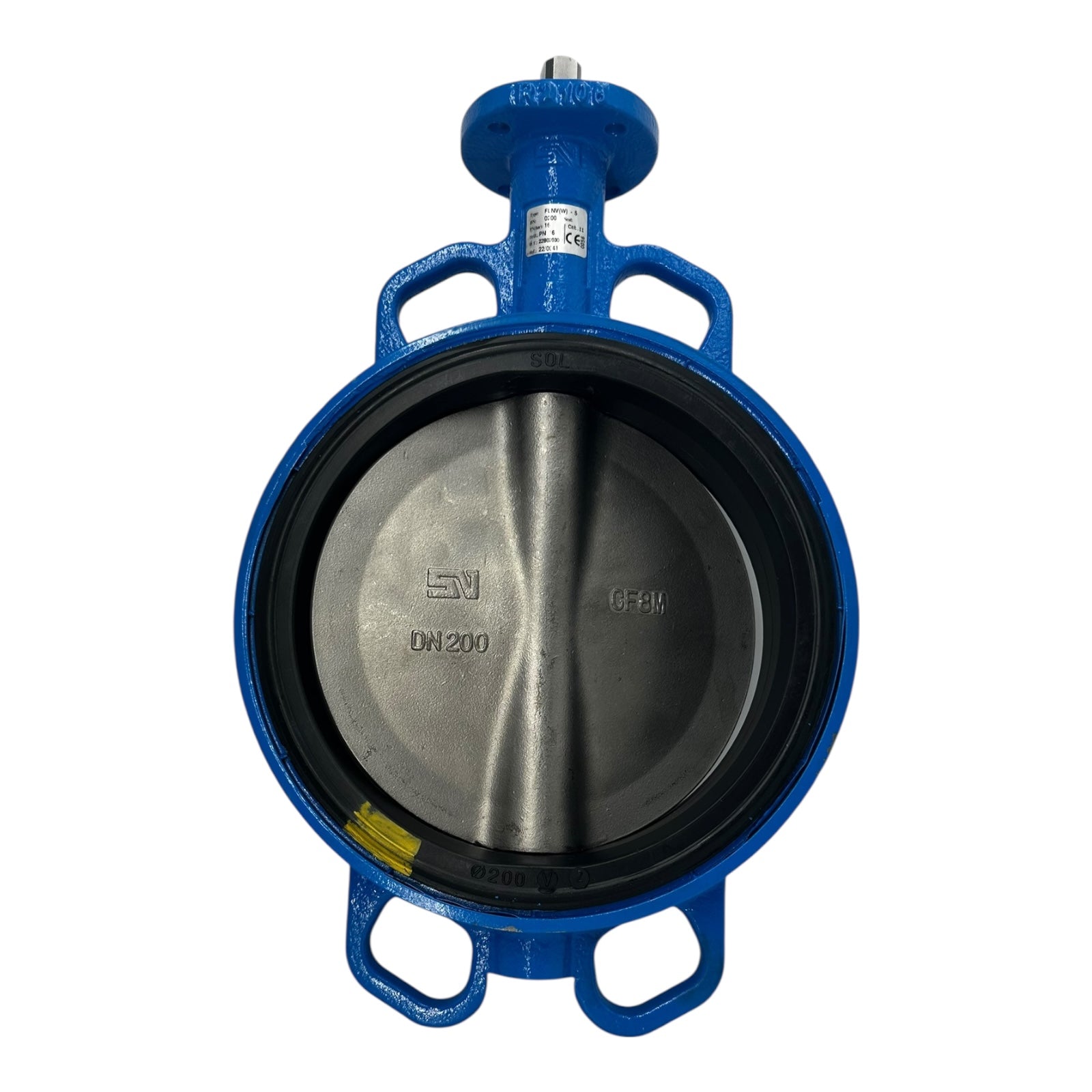 Sigeval FLNV(W)-5 Zwischenflanschklappe DN200 PN16 VITON CF8M Edelstahlventil