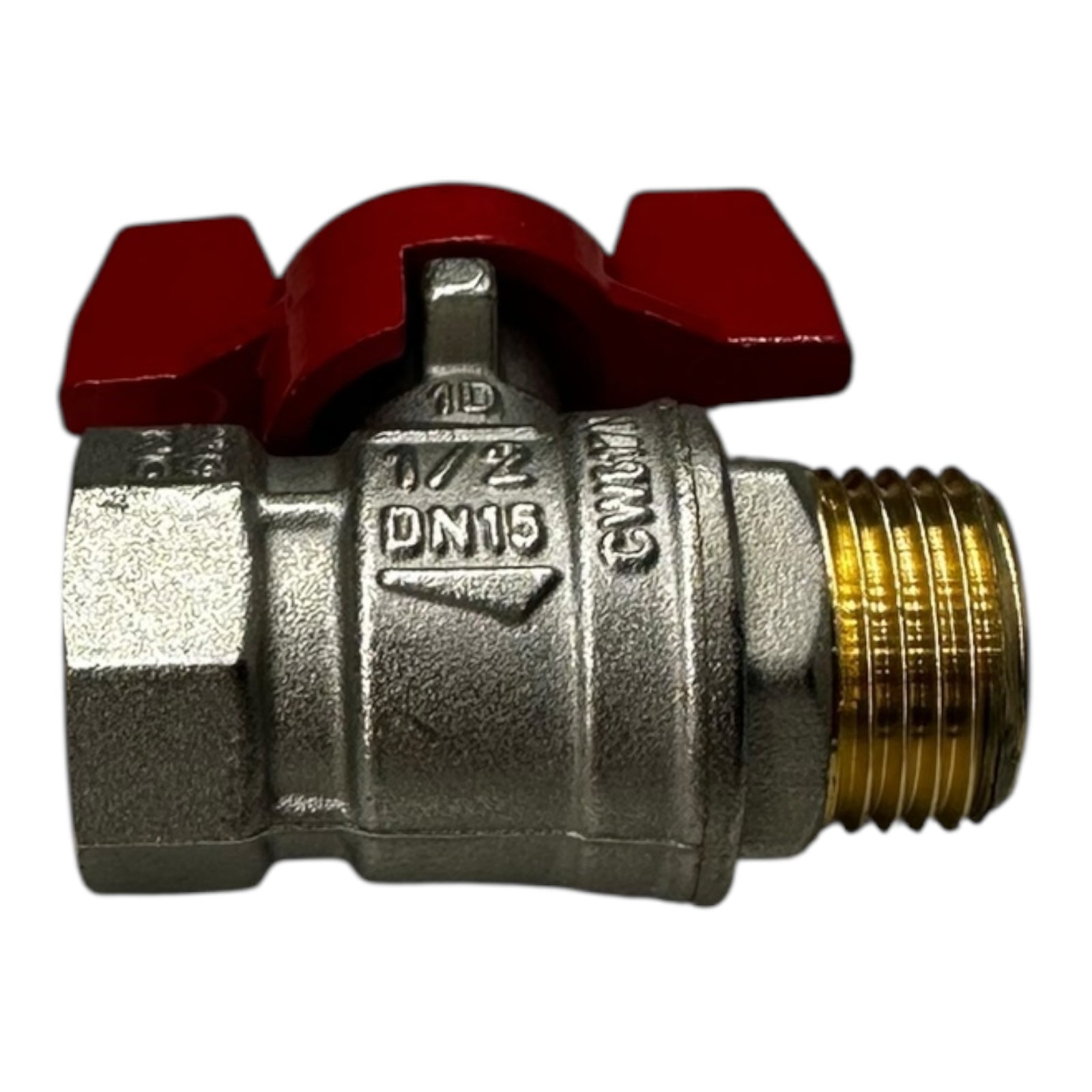 12x Rub Kugelhähne S50D26 DN15 1/2” BSP MF T-Handle CW617N