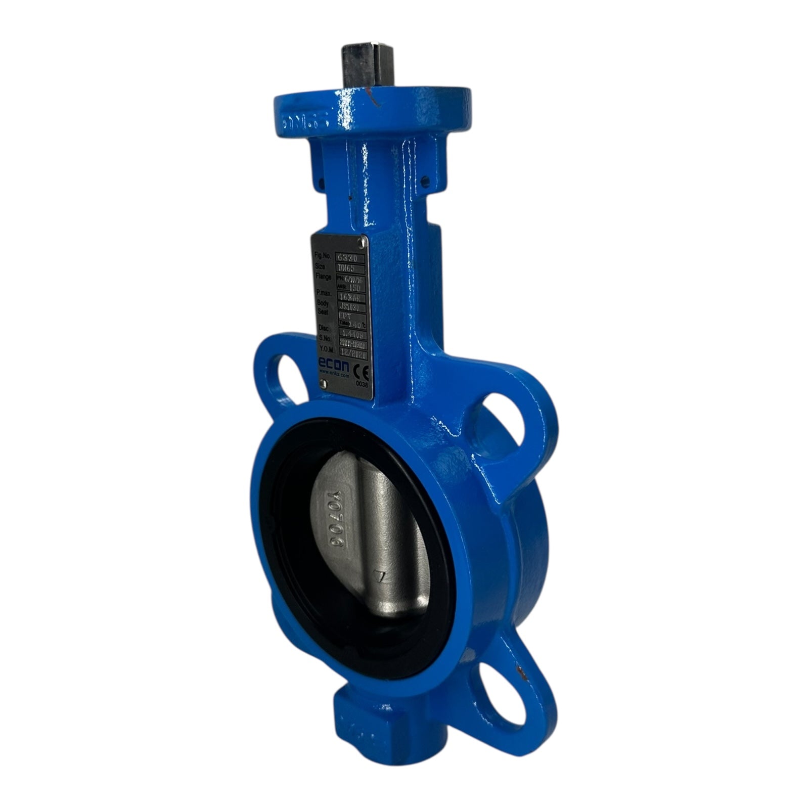 Econ 6380 DN65 Zwischenflansch Absperrklappe PN16 ANSI150 Edelstahl EPDM