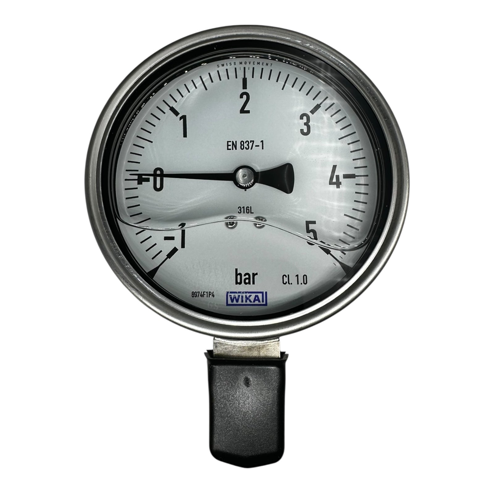 WIKA Manometer 233.50.100 -1/+5 bar G1/2B Edelstahl 316L EN837-1 neu