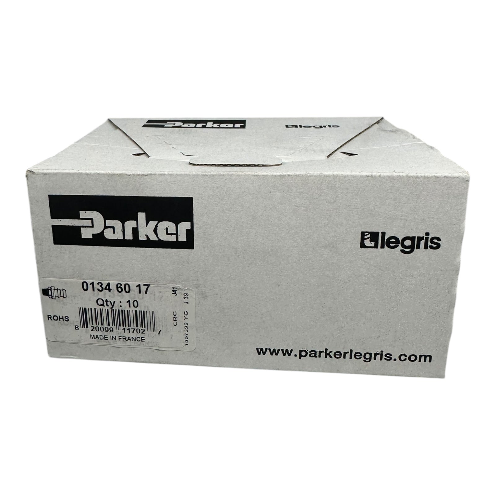 10x Parker Legris 01346017 Schlauchtülle Messing G3/8” x Ø10 mm Pneumatik NEU