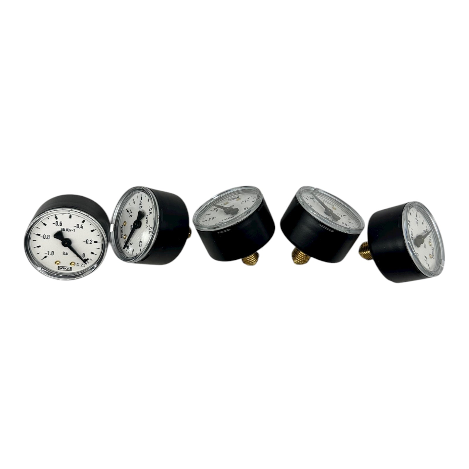 5x WIKA Manometer 111.12.050 -1…0 bar G1/4B EN 837-1 CL 2.5 Vakuummanometer