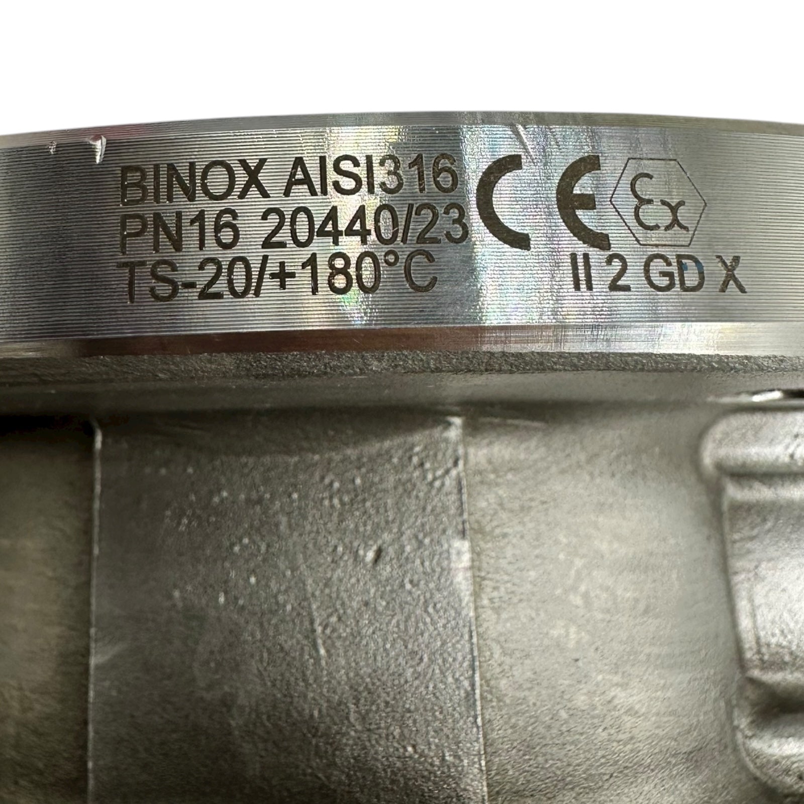 Binox AISI316 Kugelhahn DN50 PN16 CF8M ATEX II2GDX Edelstahl W1.4408 Ventil