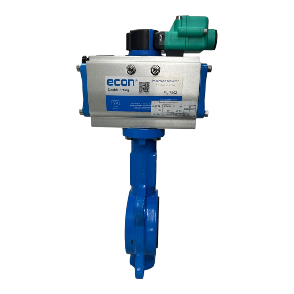 Econ 6731 DN50 PN16 Absperrklappe mit Pneumatikantrieb RX Ventil Pepperl+Fuchs