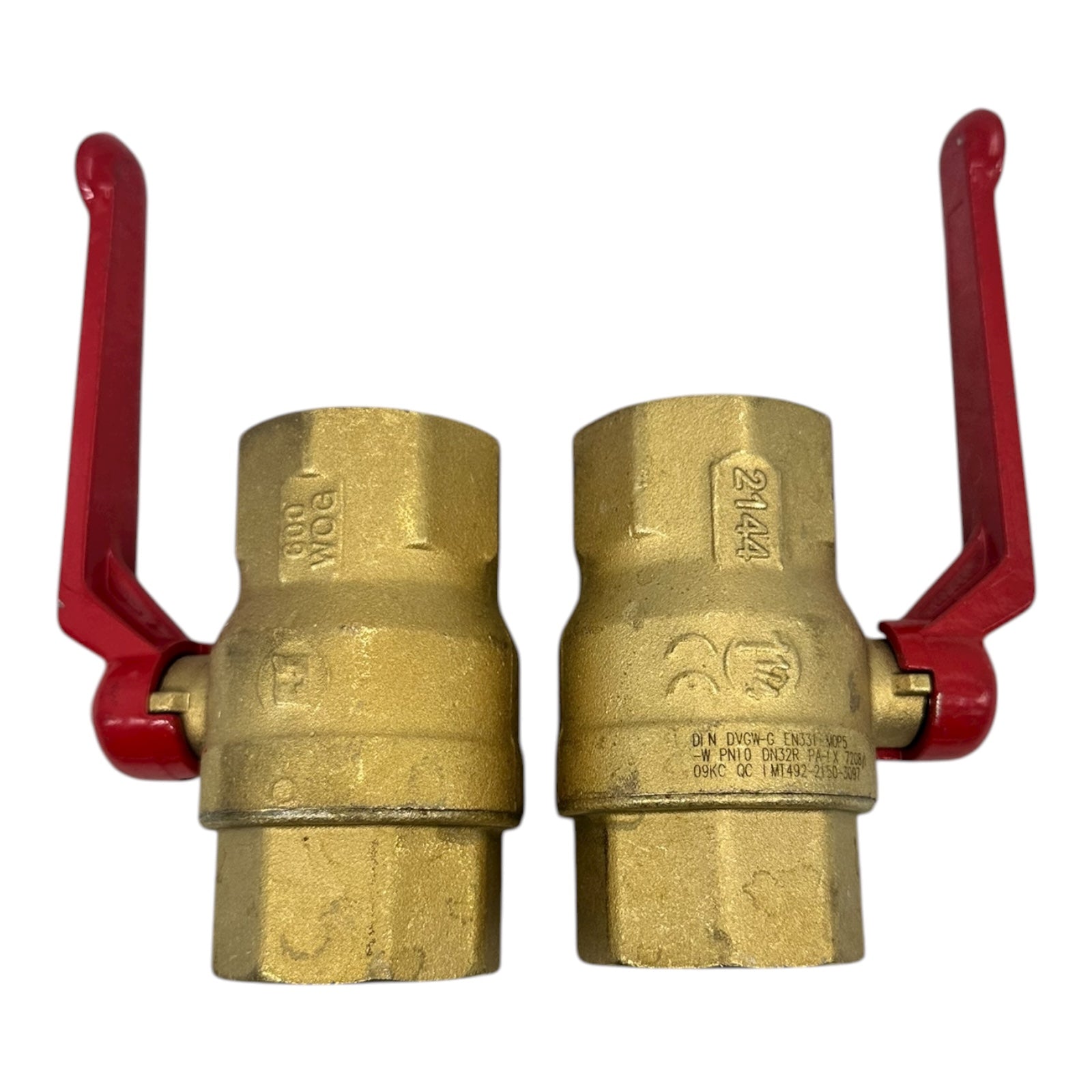 2x IMT Kugelhahn DN32 PN10 Messing Innengewinde 1¼” DVGW EN331 Gas Wasser
