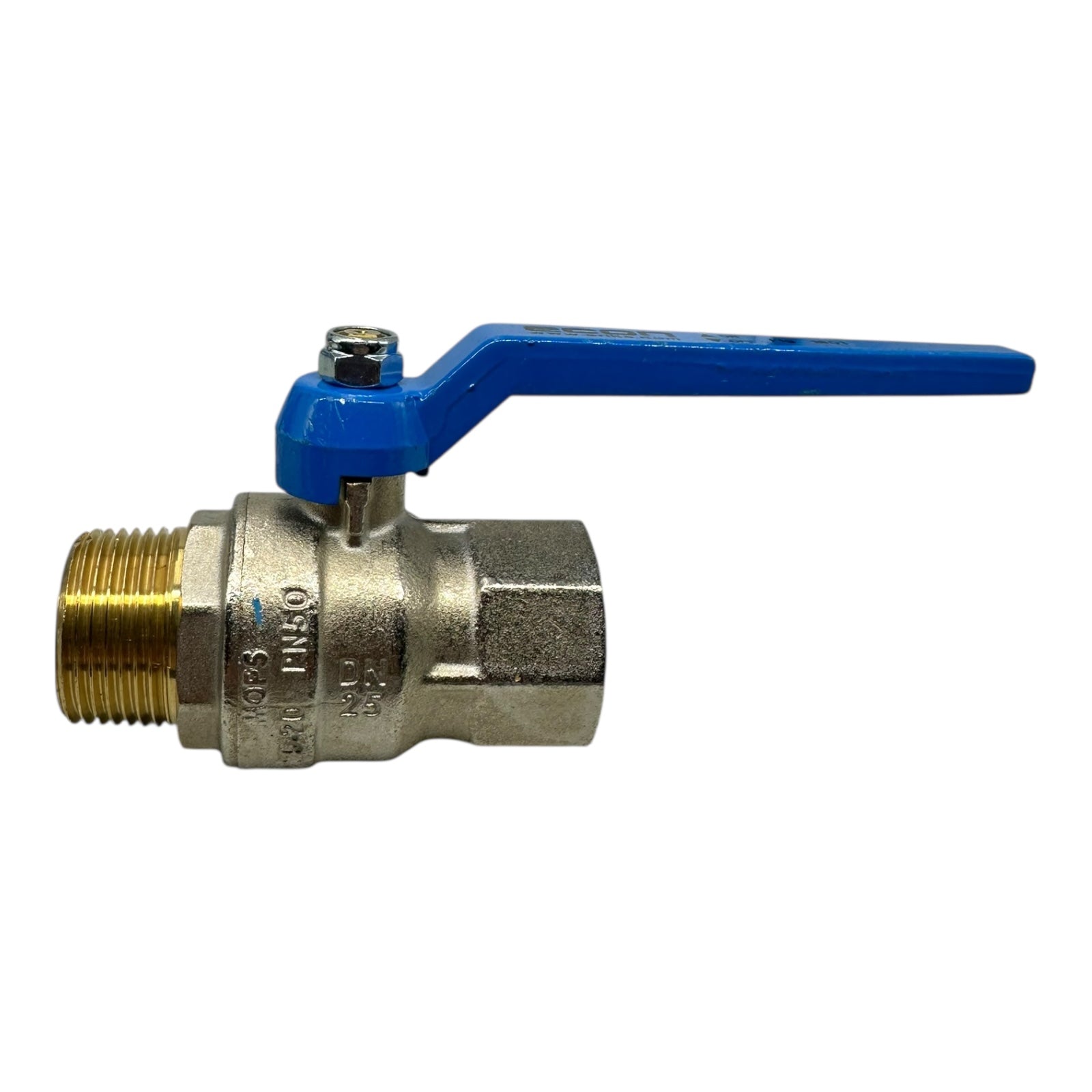 3x Econ Kugelhahn DN25 1” Fig.1801 PN50 Messing Innen/Außengewinde