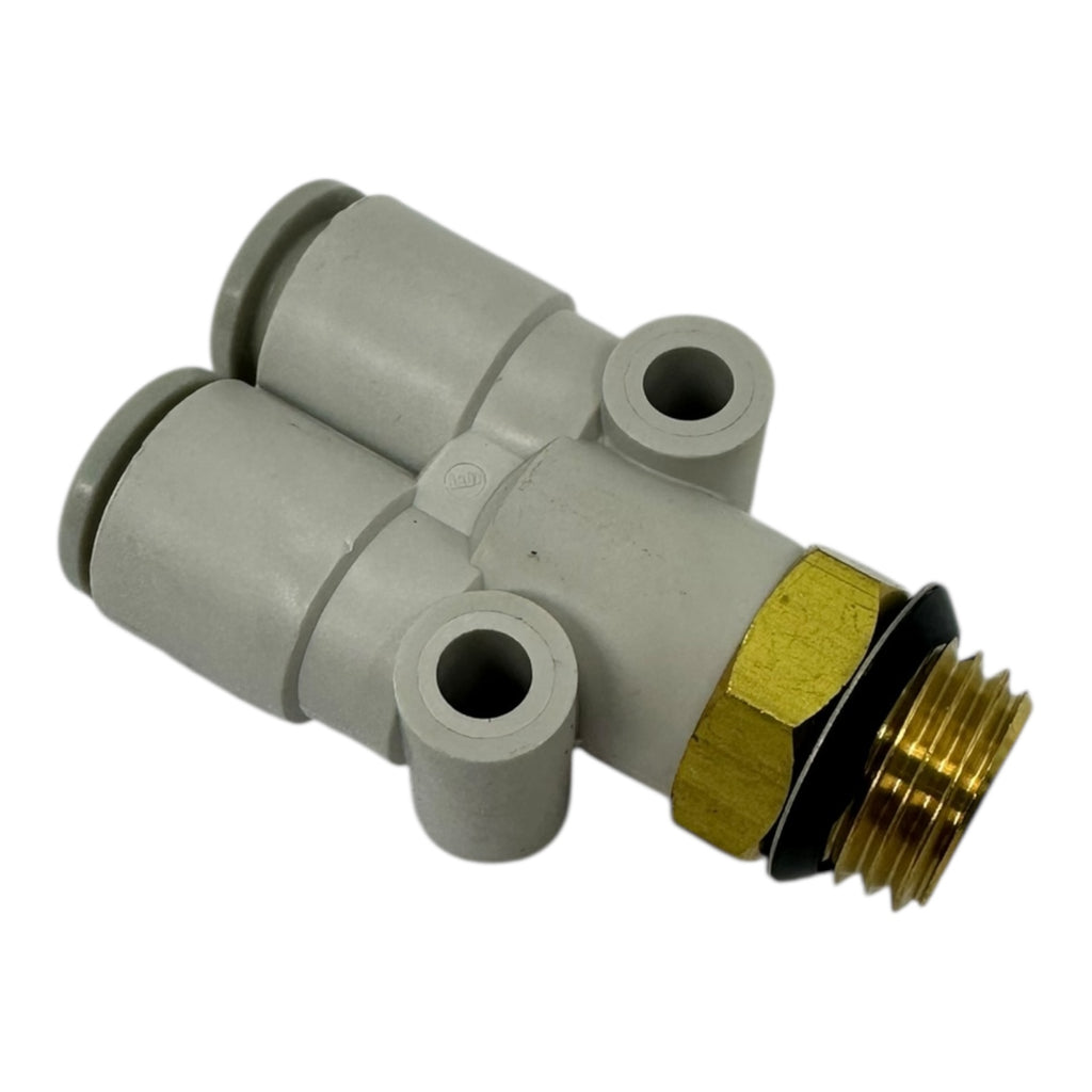 10x SMC KQ2U08-U02A Pneumatik Verteiler 8 mm Push-In auf G1/4 Messinggewinde