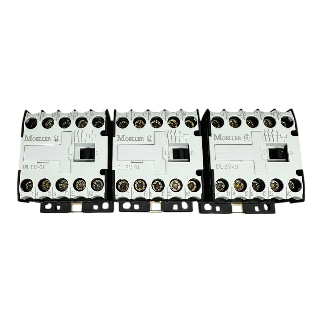 3x Moeller DIL EM-01 Schütz Kontactor 20A 400V AC-3 EM01 Spule A1/A2