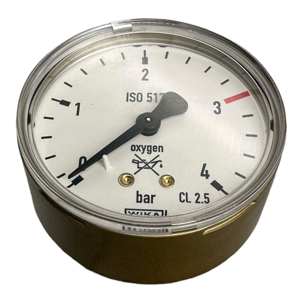 WIKA Manometer Rohrfedermanometer Kupferlegierung Oxygen ISO5171 Cl.2,5 / 0-4Bar