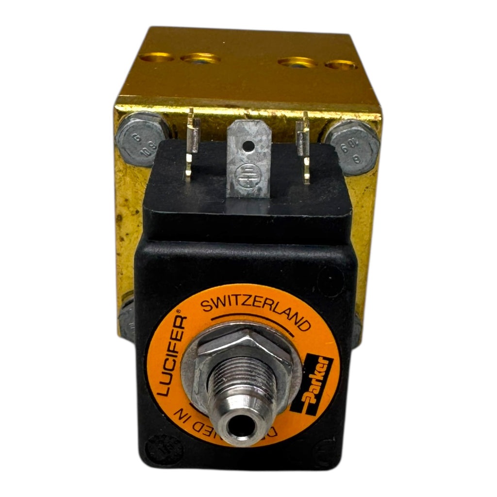 Parker Lucifer 341F34 487066 4/2-Wege Magnetventil 10bar Spule Pneumatikventil
