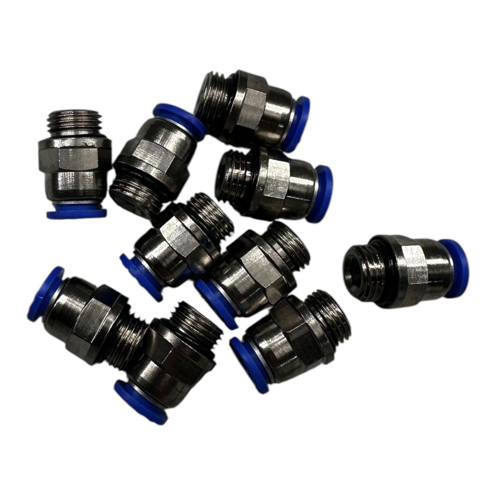 10x Steckverbinder B-GE-8-1/4-MSv-bl 03016012 Pneumatik Steckverbinder geprüft