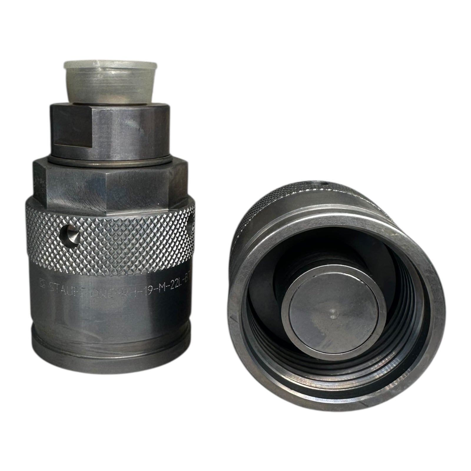 2x Stauff QRC-RH-19-M-22L-BT-W3 Hydraulik-Schnellkupplung gerade