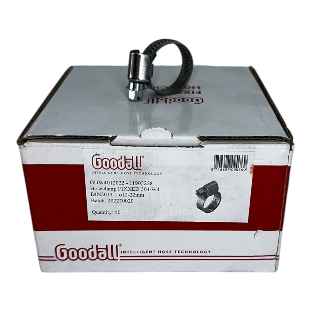 50x Goodall GDW4012022 Schlauchschellen 12–22mm 304 W4 Edelstahl