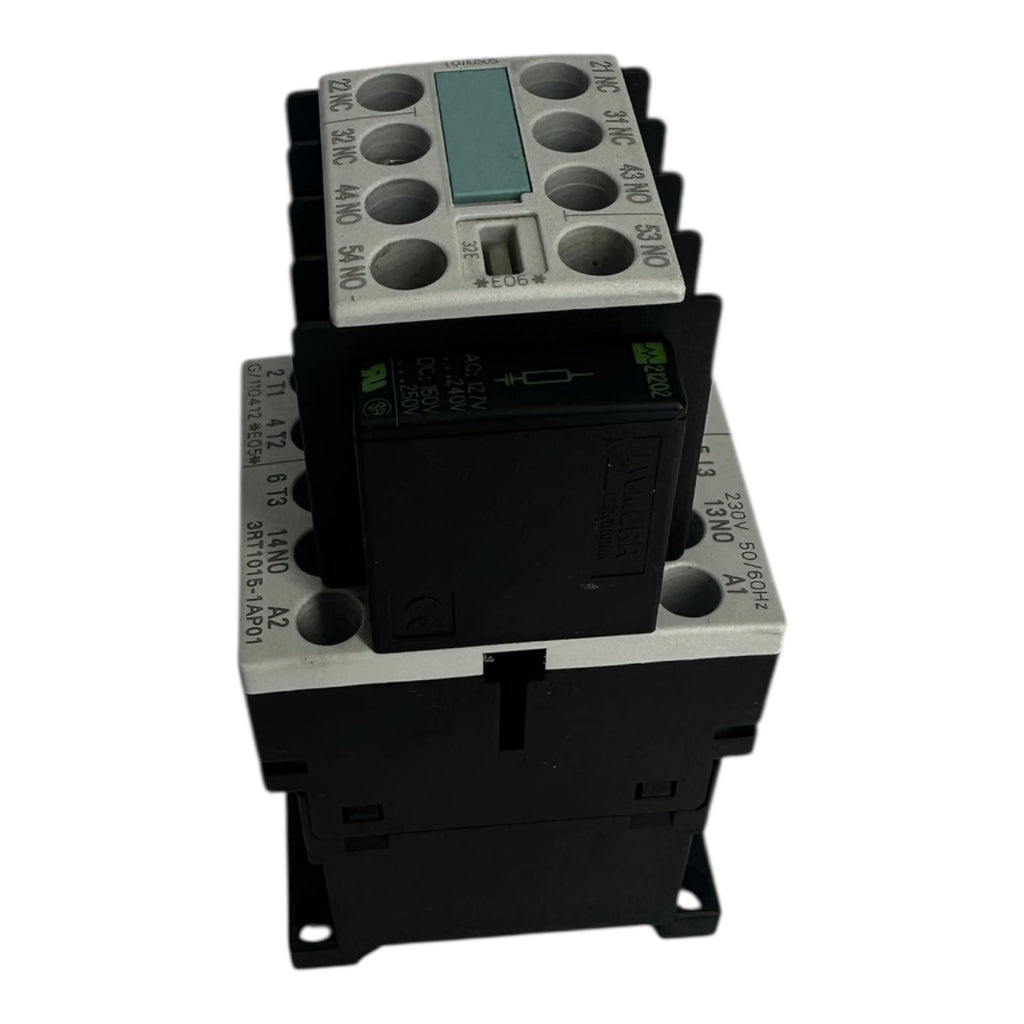 3x Siemens 3RT1015-1AP01 Schütz 3-polig 24V AC Hilfskontaktblock