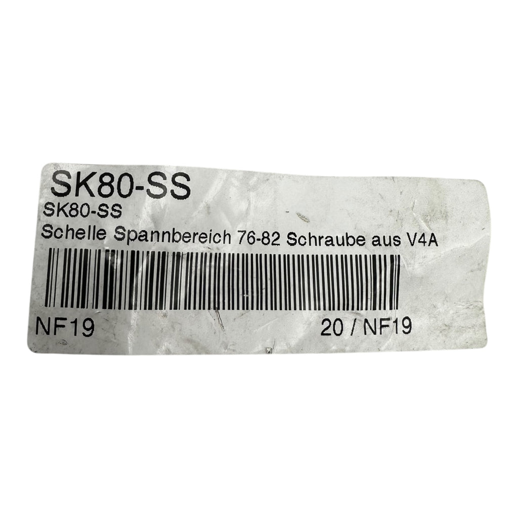 2x SK SK80-SS Schlauchschelle Spannbereich 76-82mm V4A Edelstahl