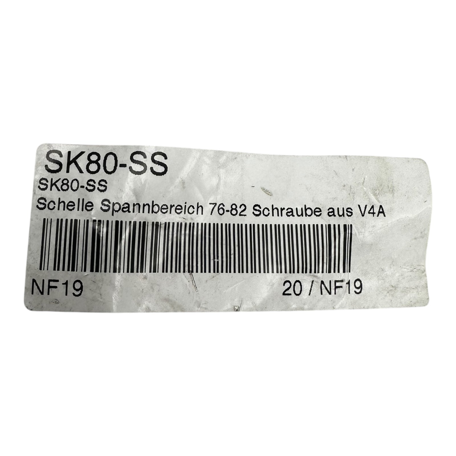 2x SK SK80-SS Schlauchschelle Spannbereich 76-82mm V4A Edelstahl