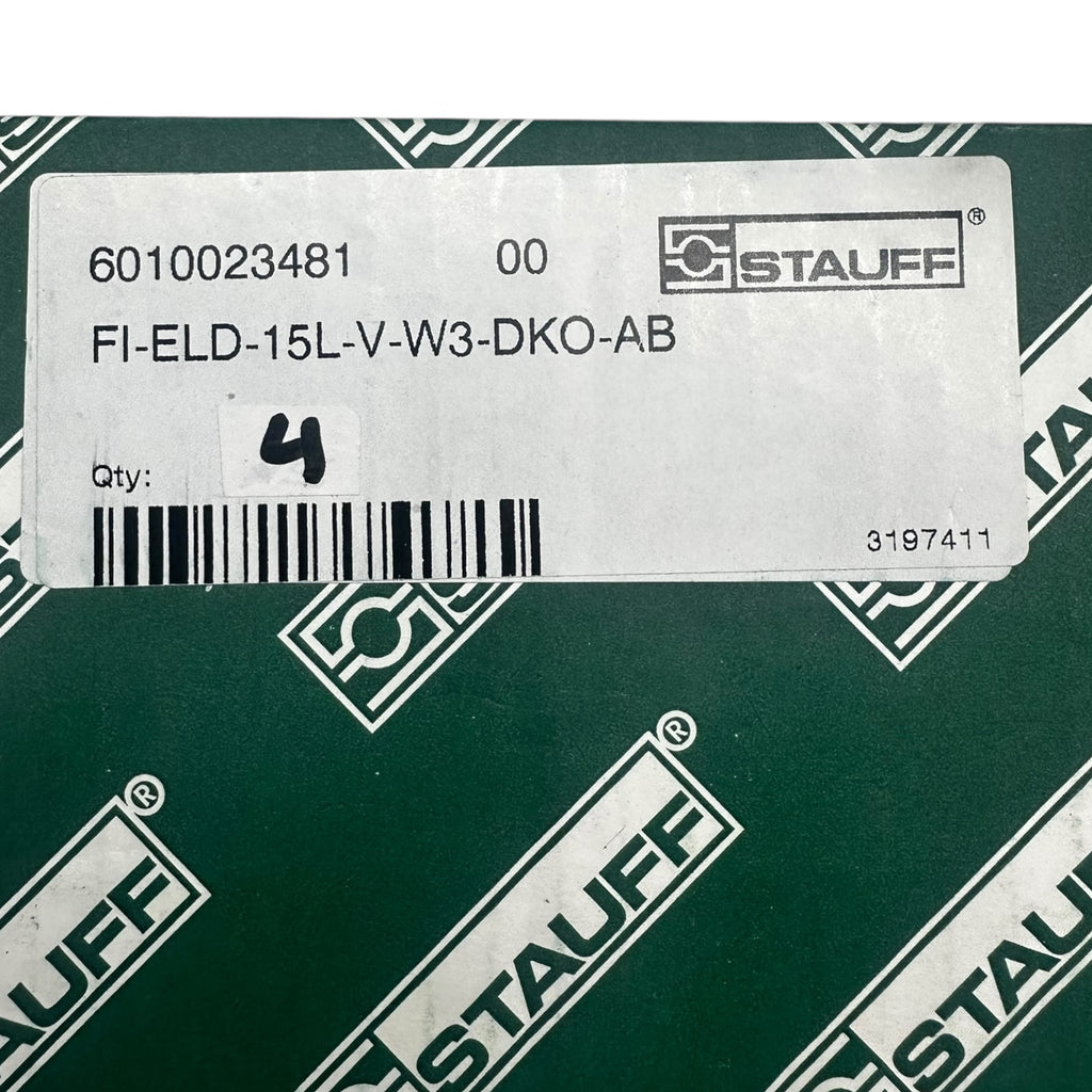 4x Stauff FI-ELD-15L-V-W3-DKO-AB T-Stück Hydraulik Verschraubung 15 mm DKO