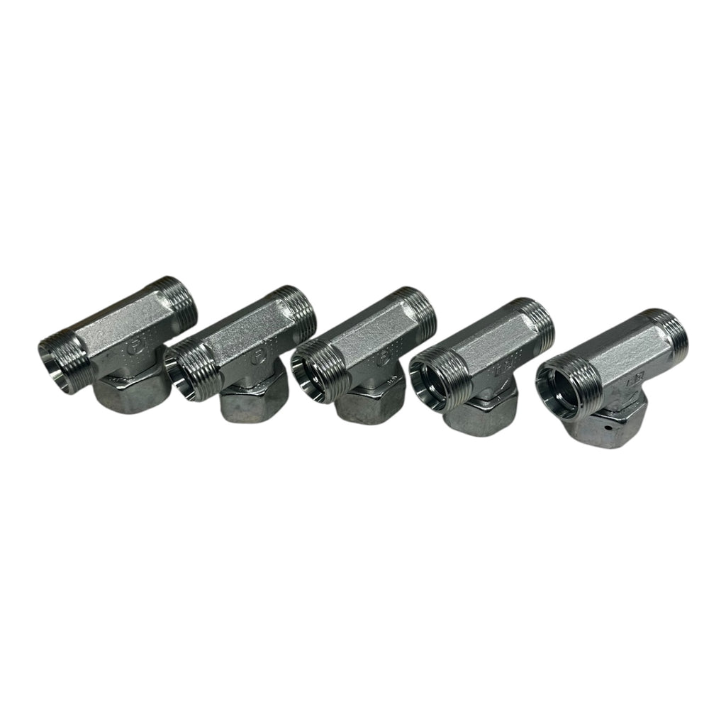 5x Parker Ermeto ET22LOMDCF T-Verschraubung EO Edelstahl Hydraulik