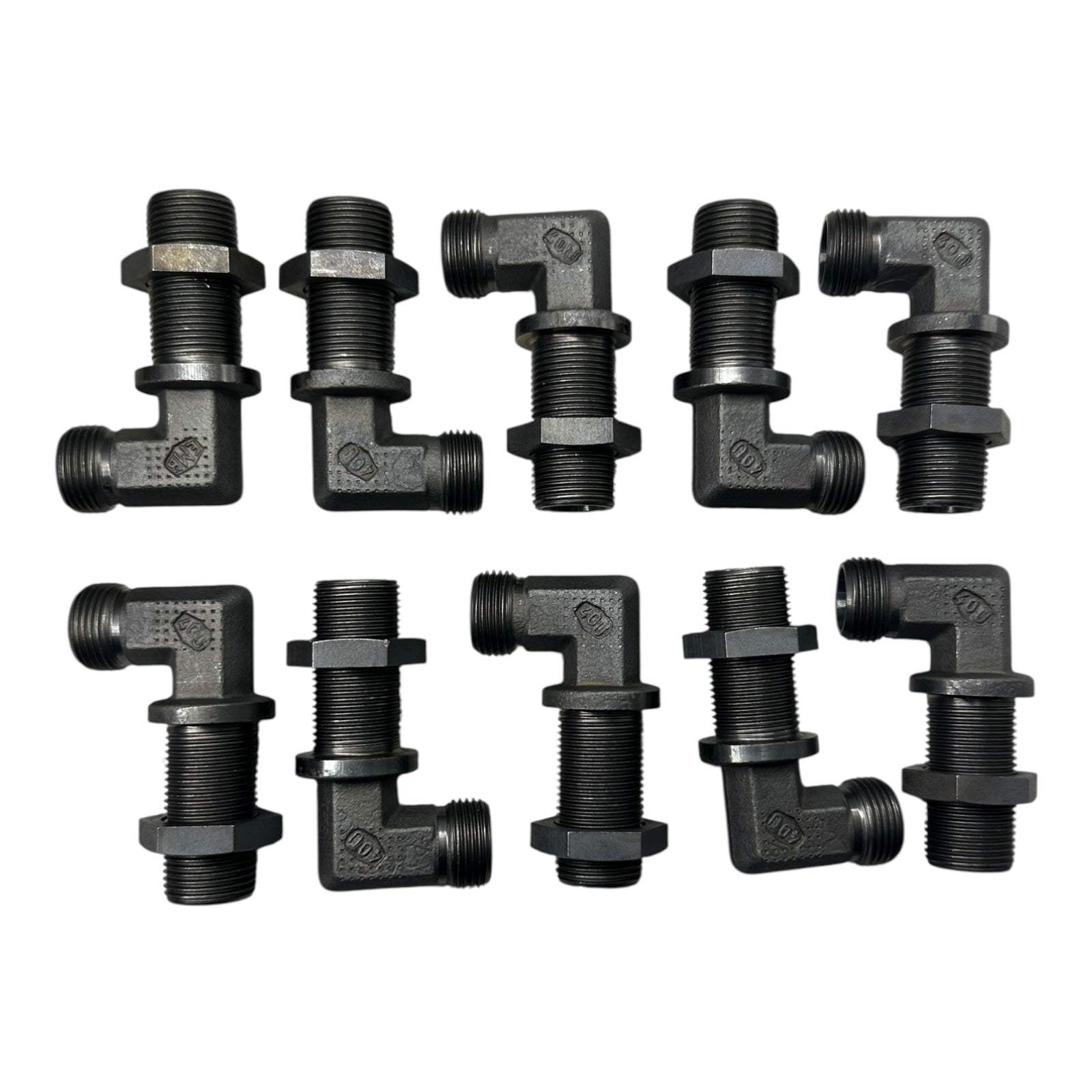 10x EMB Winkelschottstutzen XL12-SMITGM/ZN 90° Verschraubung Hydraulik