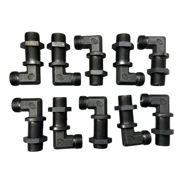 10x EMB Winkelschottstutzen XL12-SMITGM/ZN 90° Verschraubung Hydraulik