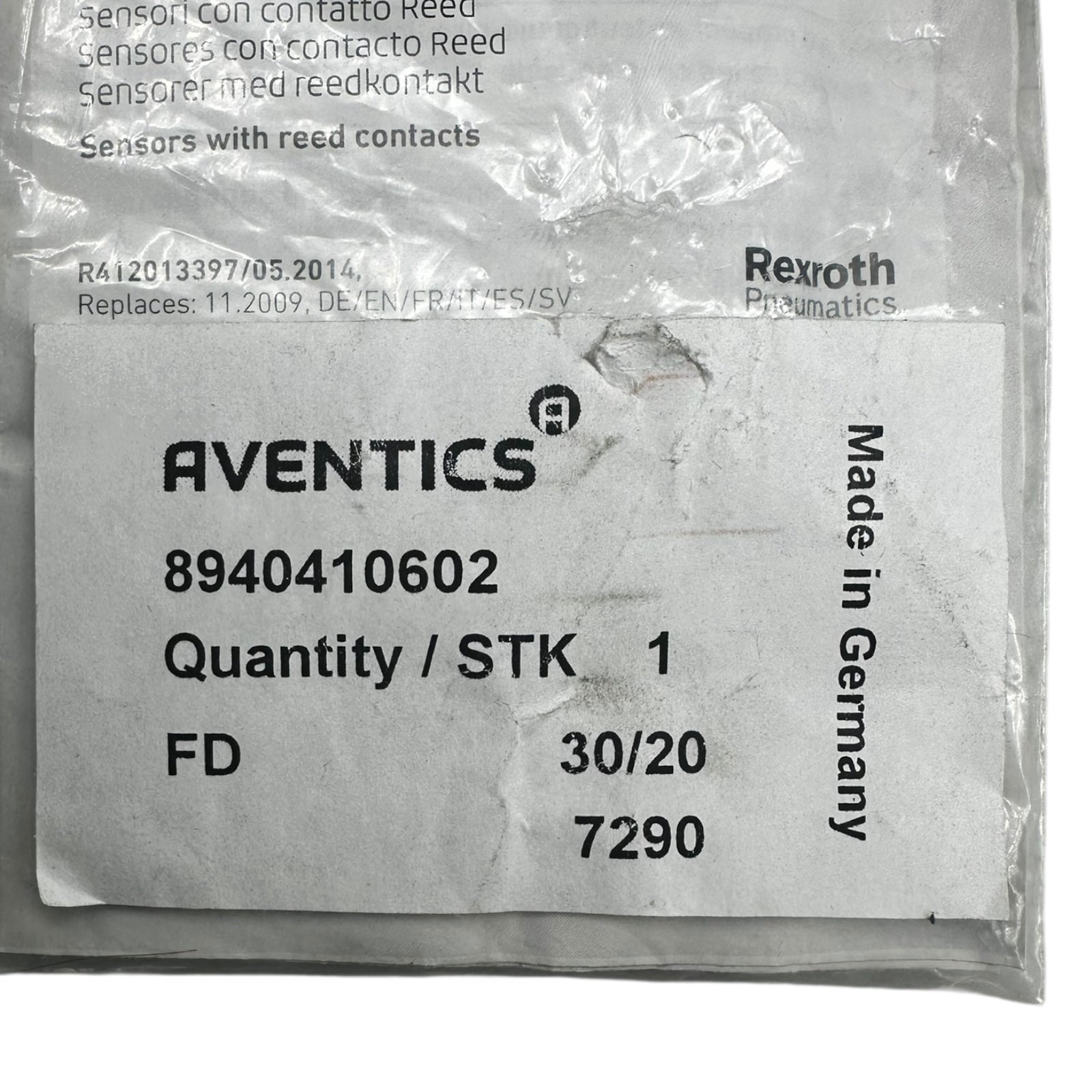 Aventics 8940410602 Reed Sensor Näherungsschalter Pneumatik Zylinder NEU