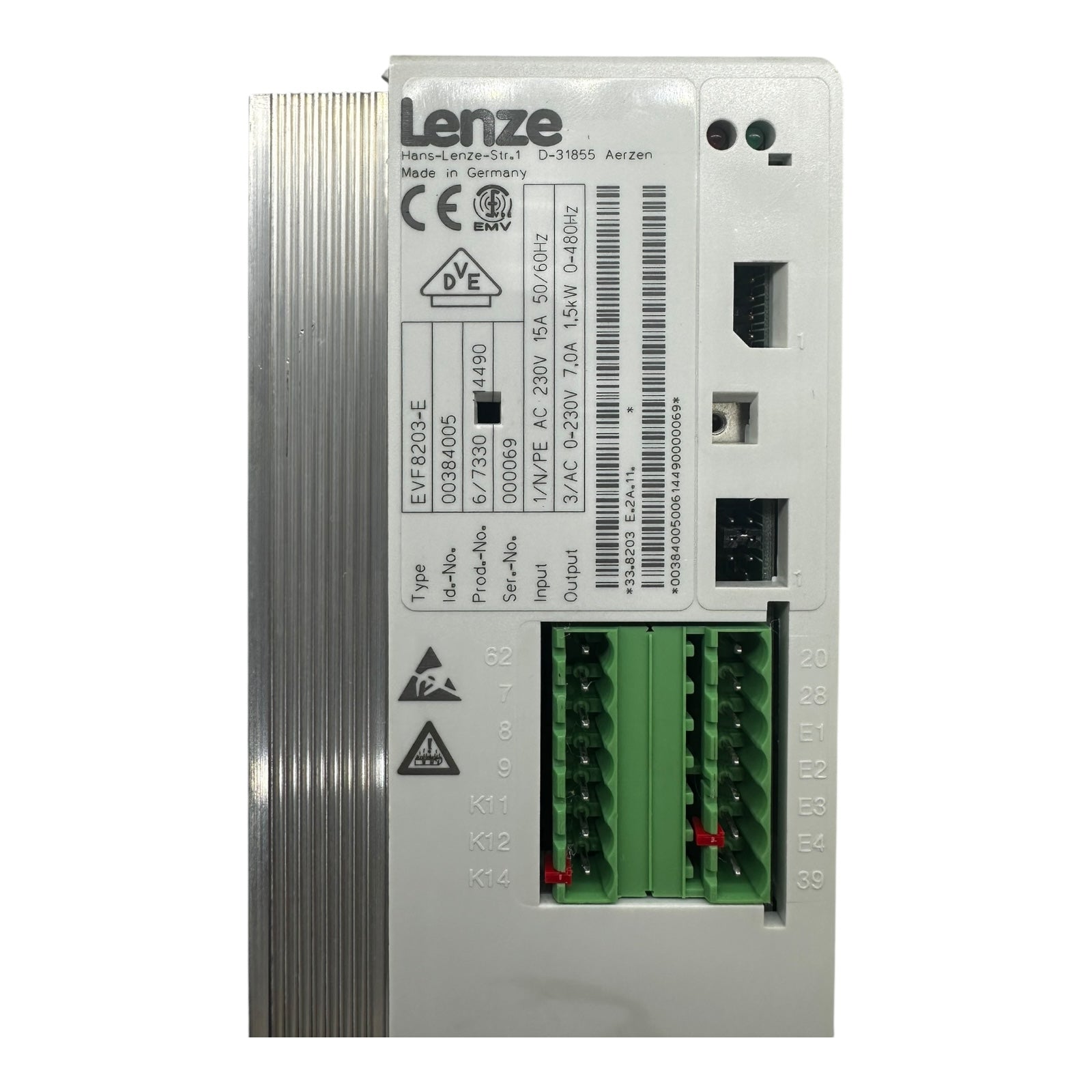 Lenze EVF8203-E Frequenzumrichter 1,5kW 3x230V mit Bedienmodul EMZ8201BB