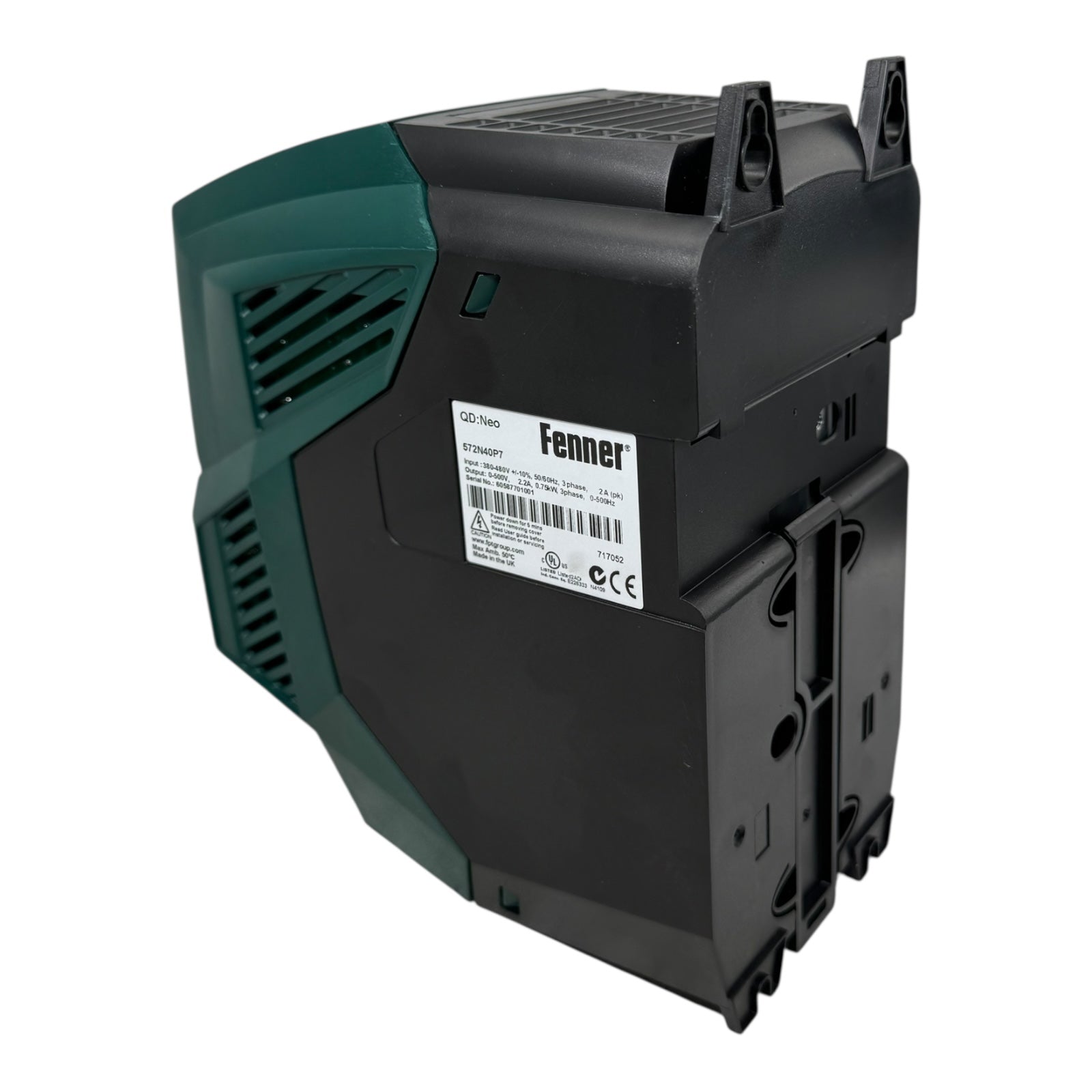 Fenner QD:Neo 572N40P7 Frequenzumrichter 0,75kW 380-480V 2,2A 0-500Hz 3PH UNUSED
