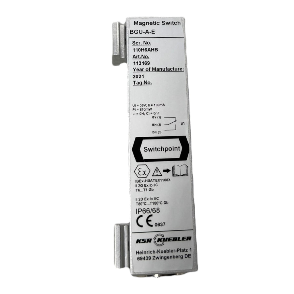 KSR KUEBLER BGU-A-E 113169 Magnetischer Endschalter IP66/68 ATEX 36VDC 100mA