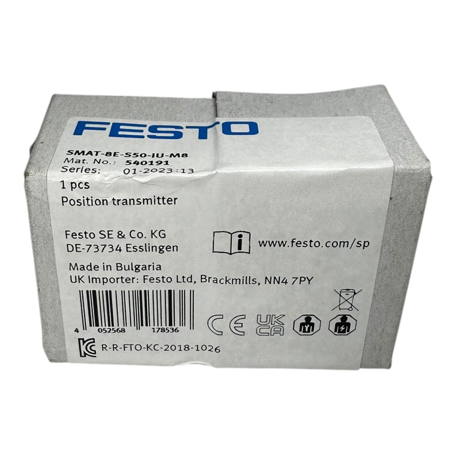 Festo SMAT-8E-S50-IU-M8 Positionssensor 540191 15–30V DC Wegmesssystem