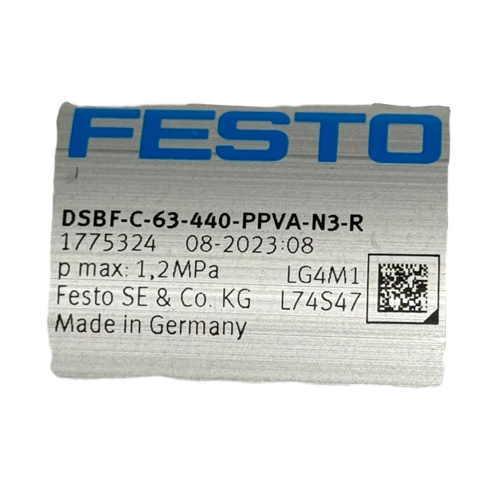 Festo DSBF-C-63-440-PPVA-N3-R Pneumatikzylinder Ø63 Hub 440mm 1,2MPa Zylinder