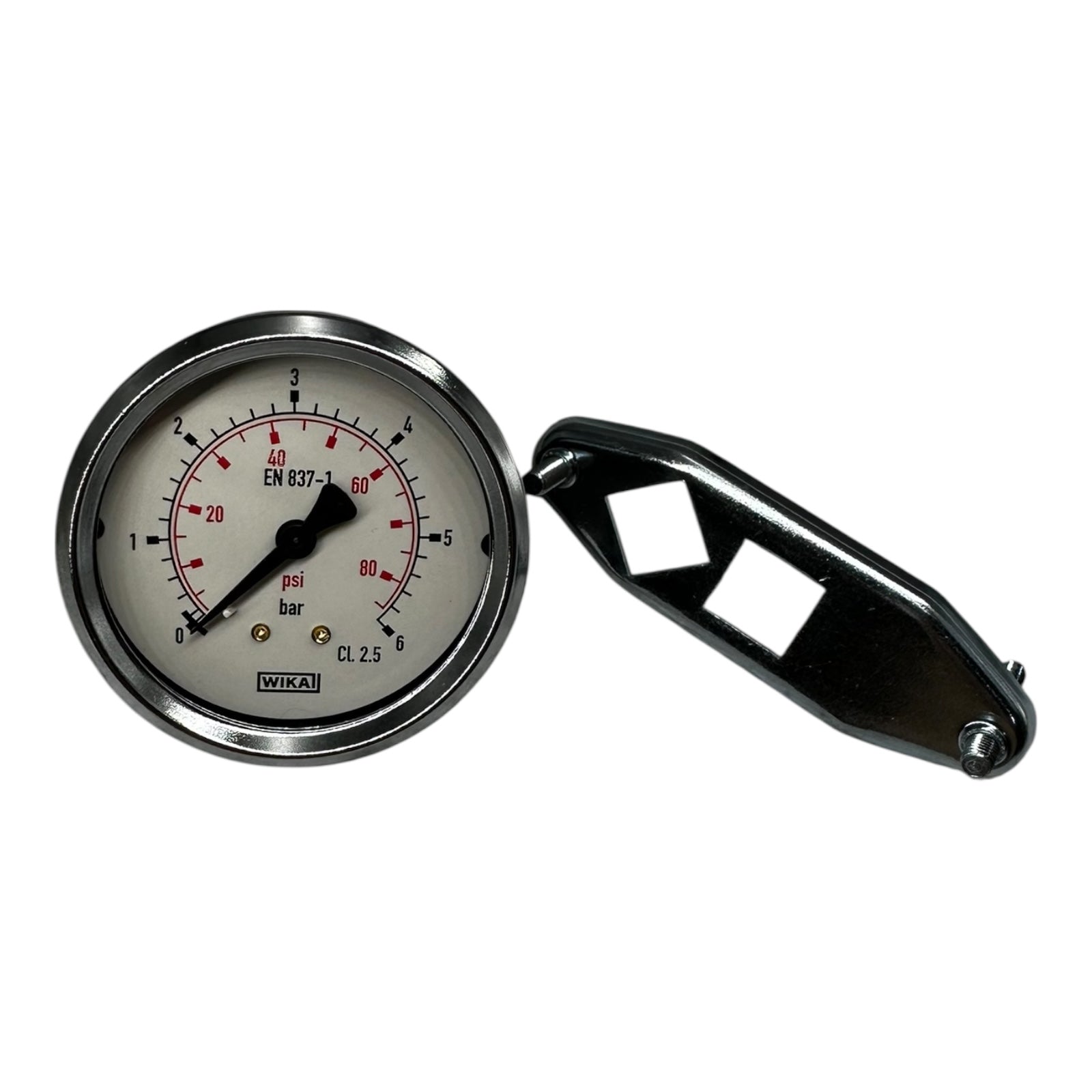 Wika Manometer 0–6 bar Ø63mm EN 837-1 CL2.5 G1/4B Druckmesser bar/psi neu
