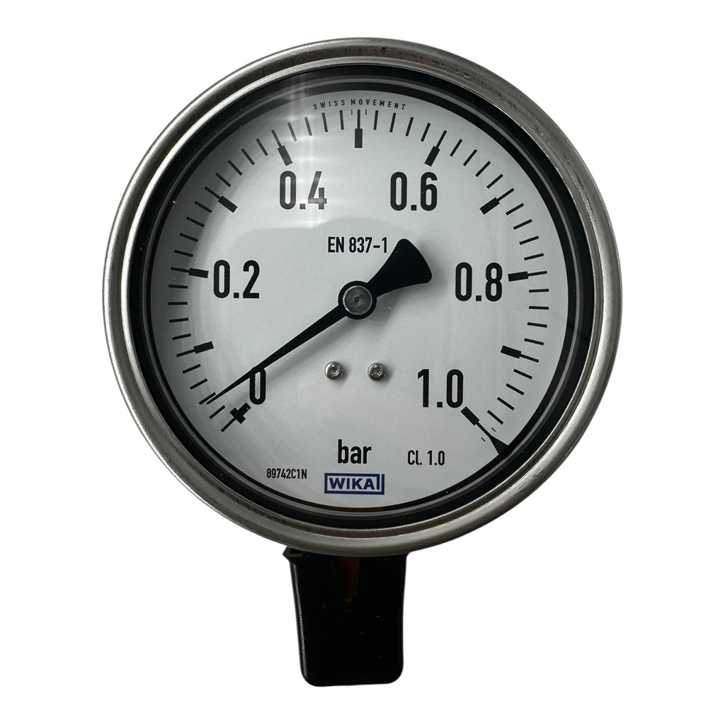 WIKA Manometer 212.20.100 0–1 bar G1/2B unten Klasse 1.0 Edelstahl neu