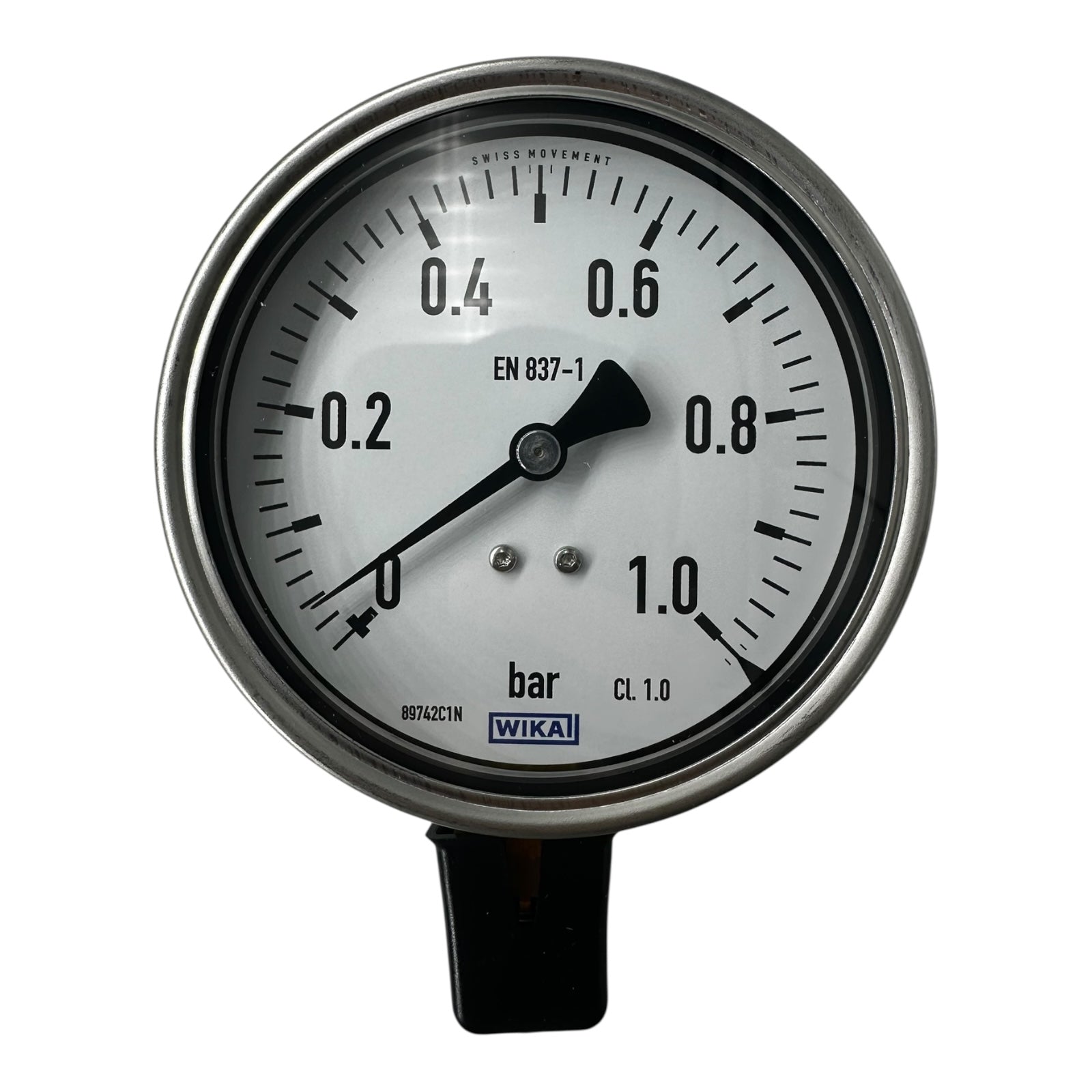 WIKA Manometer 212.20.100 0–1 bar G1/2B unten Klasse 1.0 Edelstahl neu