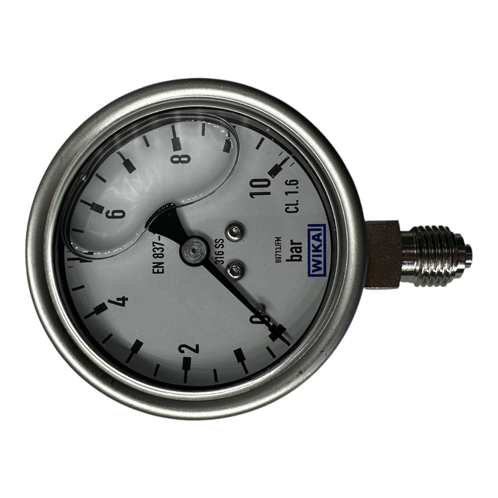 WIKA Manometer 233.50.063 10 bar G1/4B unten Ø63mm Edelstahl 316SS Druckmesser