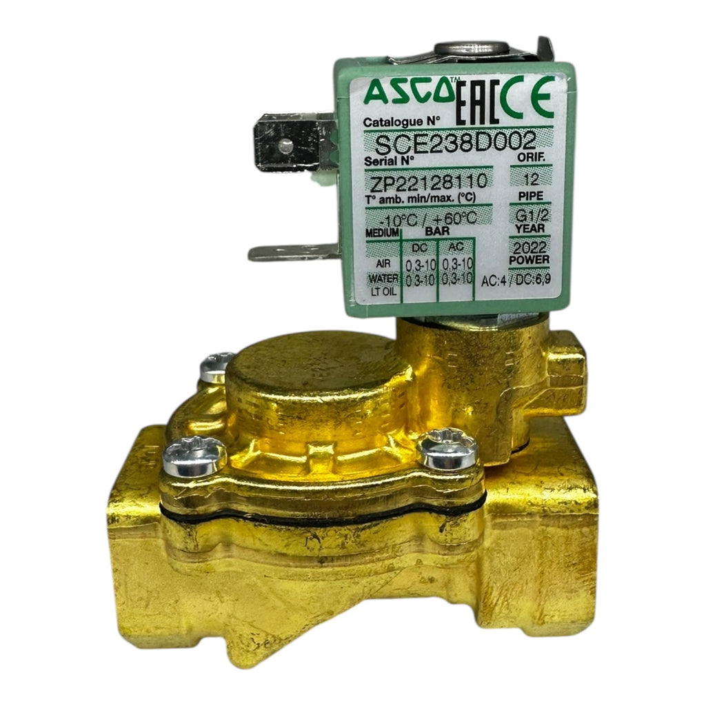 ASCO Magnetventil SCE238D002 G1/2 24/50-60V Messingventil Luft Wasser Öl 10bar