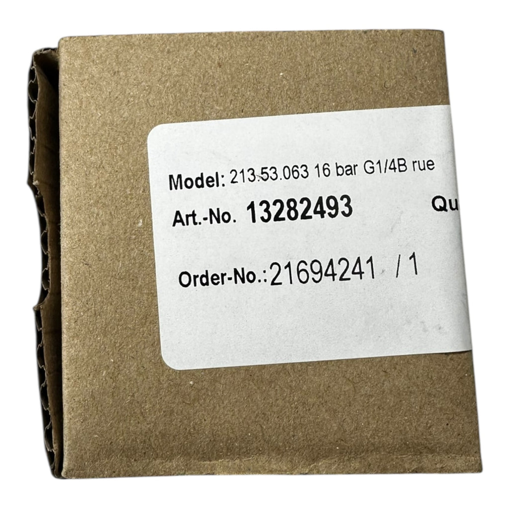 WIKA Manometer 213.53.063 0–16 bar G1/4B CL 1.6 Edelstahlgehäuse farbskala Neu