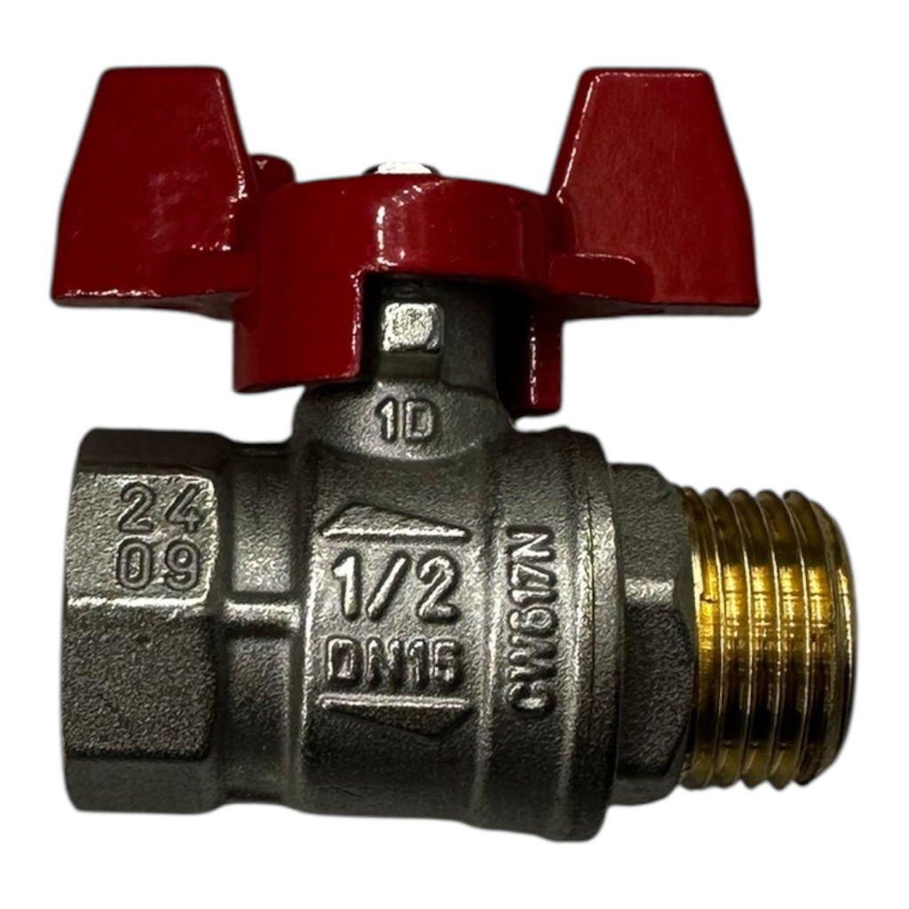 12x Rub Kugelhähne S50D26 DN15 1/2” BSP MF T-Handle CW617N