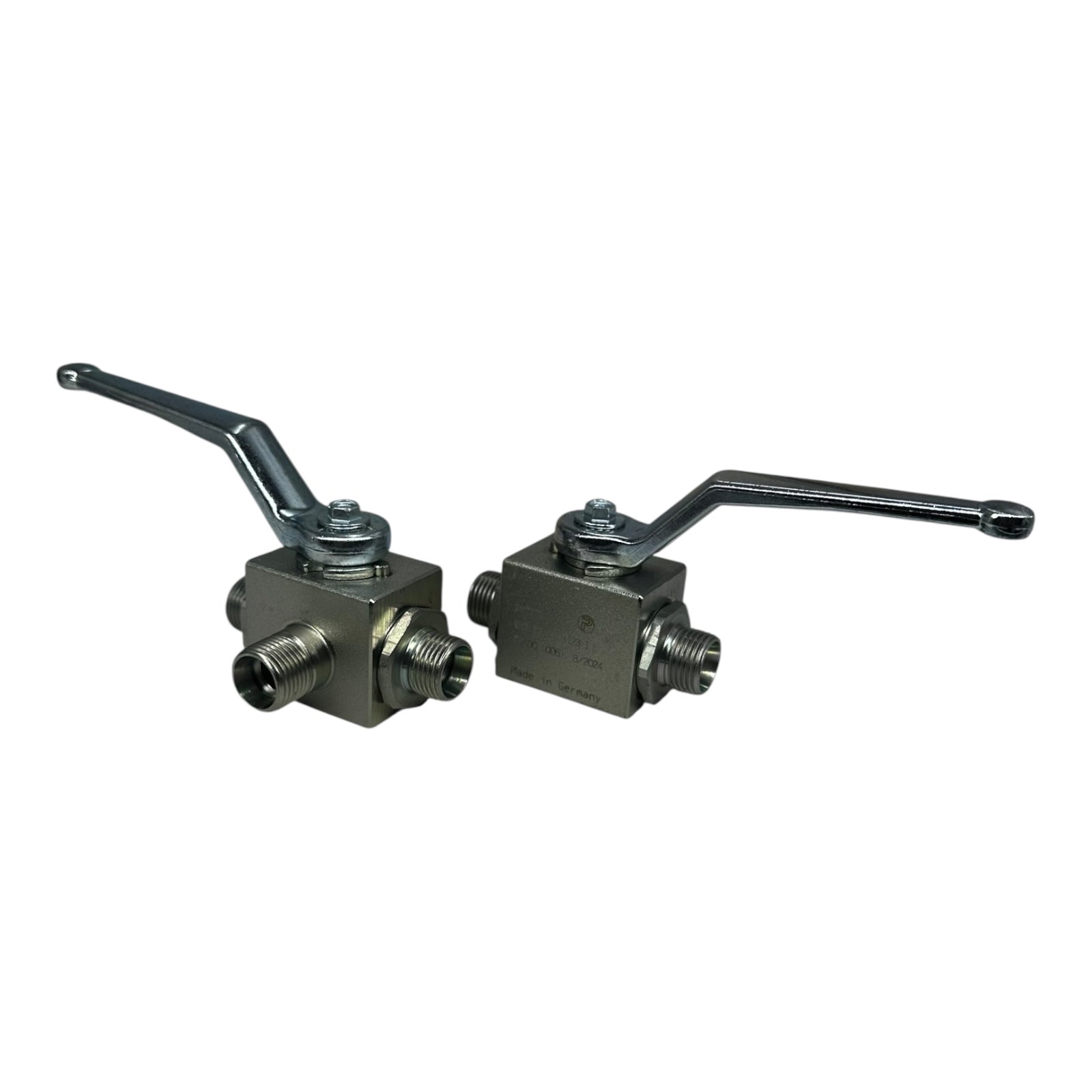 2x Pister BK3 12L 10 1123 1L Kugelhahn 3-Wege Hydraulikventil PN400 neu