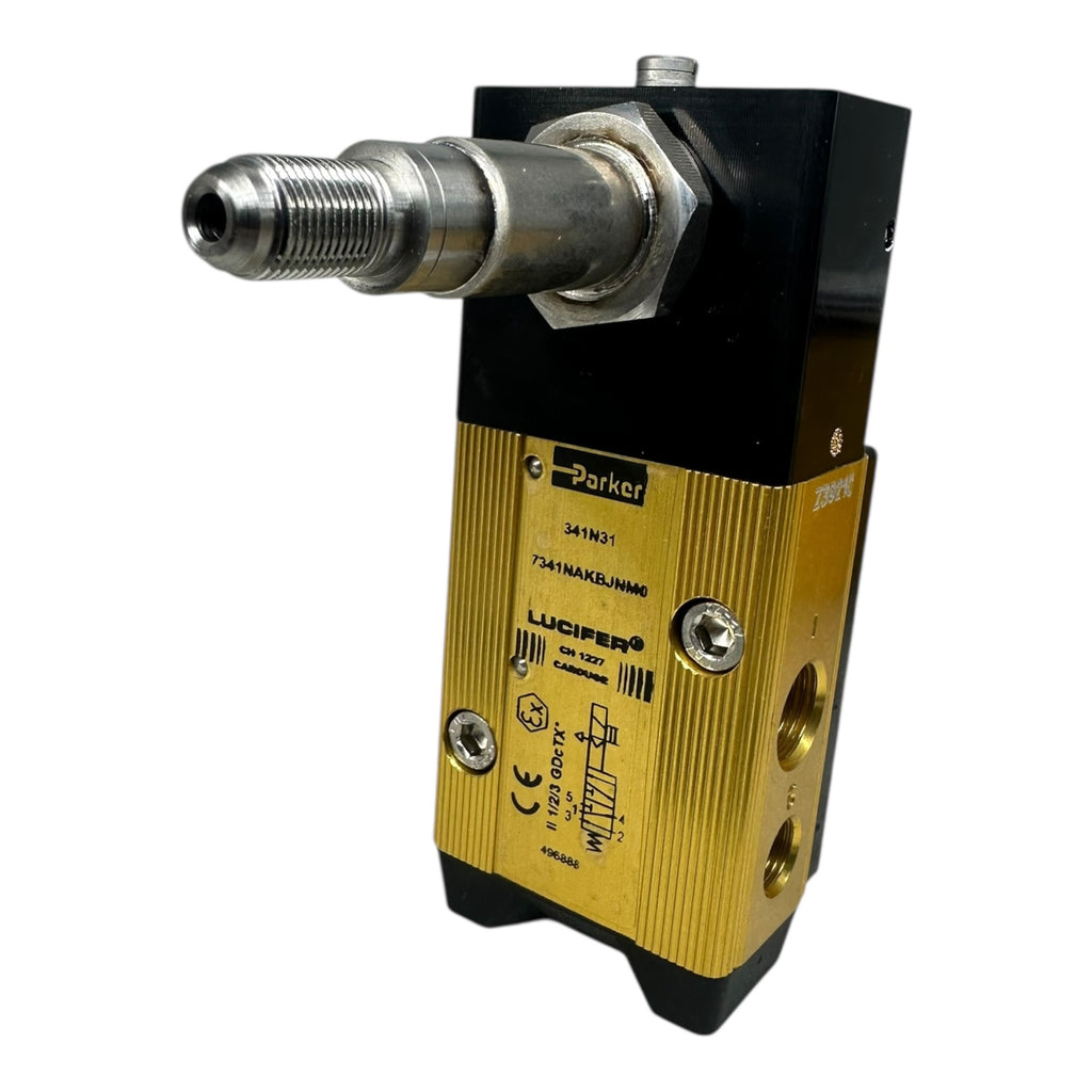 Parker Lucifer 341N31 Magnetventil 3/2-Wege G1/4 Messing ATEX Pneumatikventil neu