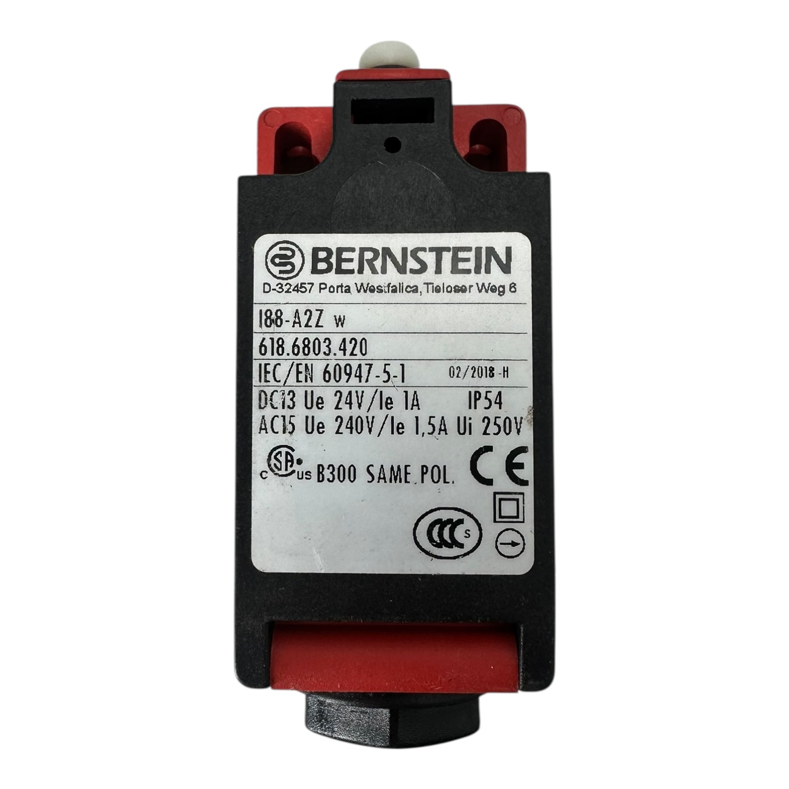 Bernstein Endschalter 618.6803.420 I88-A2Z W Druckschalter IP54 24V 240V NEU