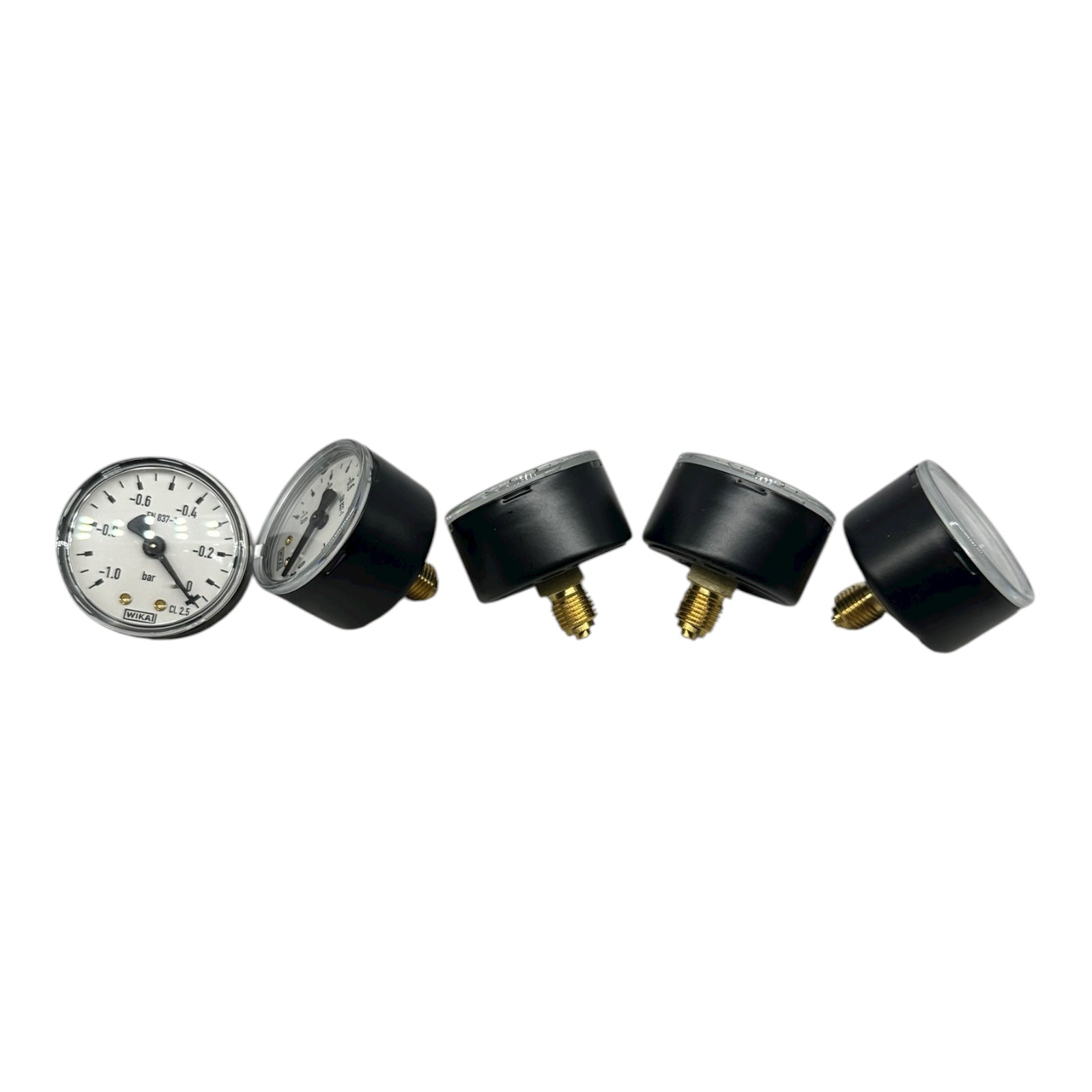 5x WIKA Manometer 111.12.050 -1…0 bar G1/4B EN 837-1 CL 2.5 Vakuummanometer