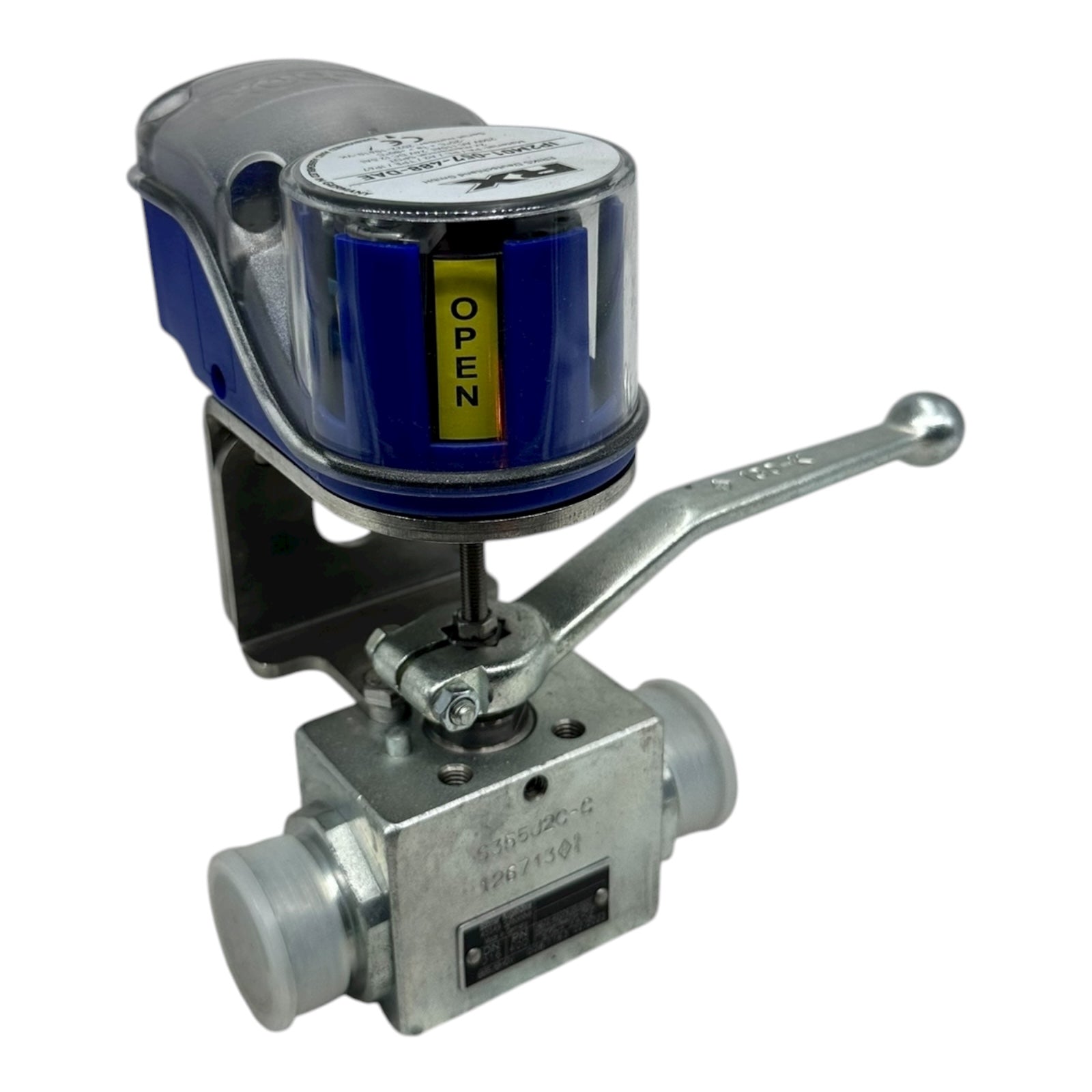 Böhmer Kugelhahn DN16 PN400 S355J2C-C mit RX IP2M01 Stellungsanzeige neu