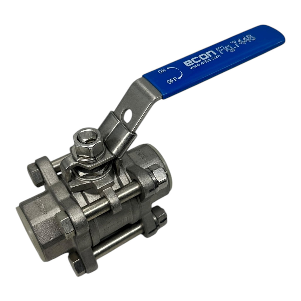 Econ Kugelhahn 3/4” Edelstahl 1.4408 PN63 Fig.7446 3-teilig IG Ventil Industrie