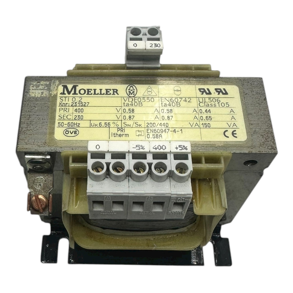 Moeller STI 0.2 Trafo 400V→230V 150VA Steuertransformator EN60742