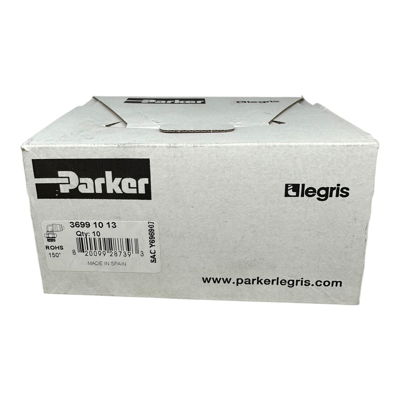 10x Parker Legris 3699 10 13 Edelstahl Winkelverschraubung Pneumatik