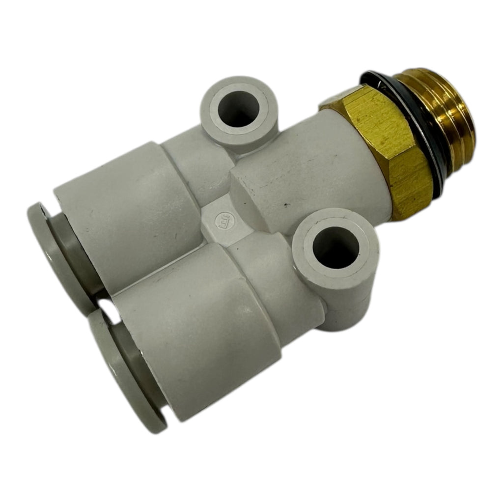 10x SMC KQ2U08-U02A Pneumatik Verteiler 8 mm Push-In auf G1/4 Messinggewinde