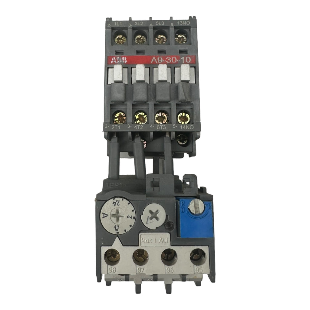 ABB A9-30-10 Schütz 220-240V + ABB TA25 DU 2,4A Überstromauslöser