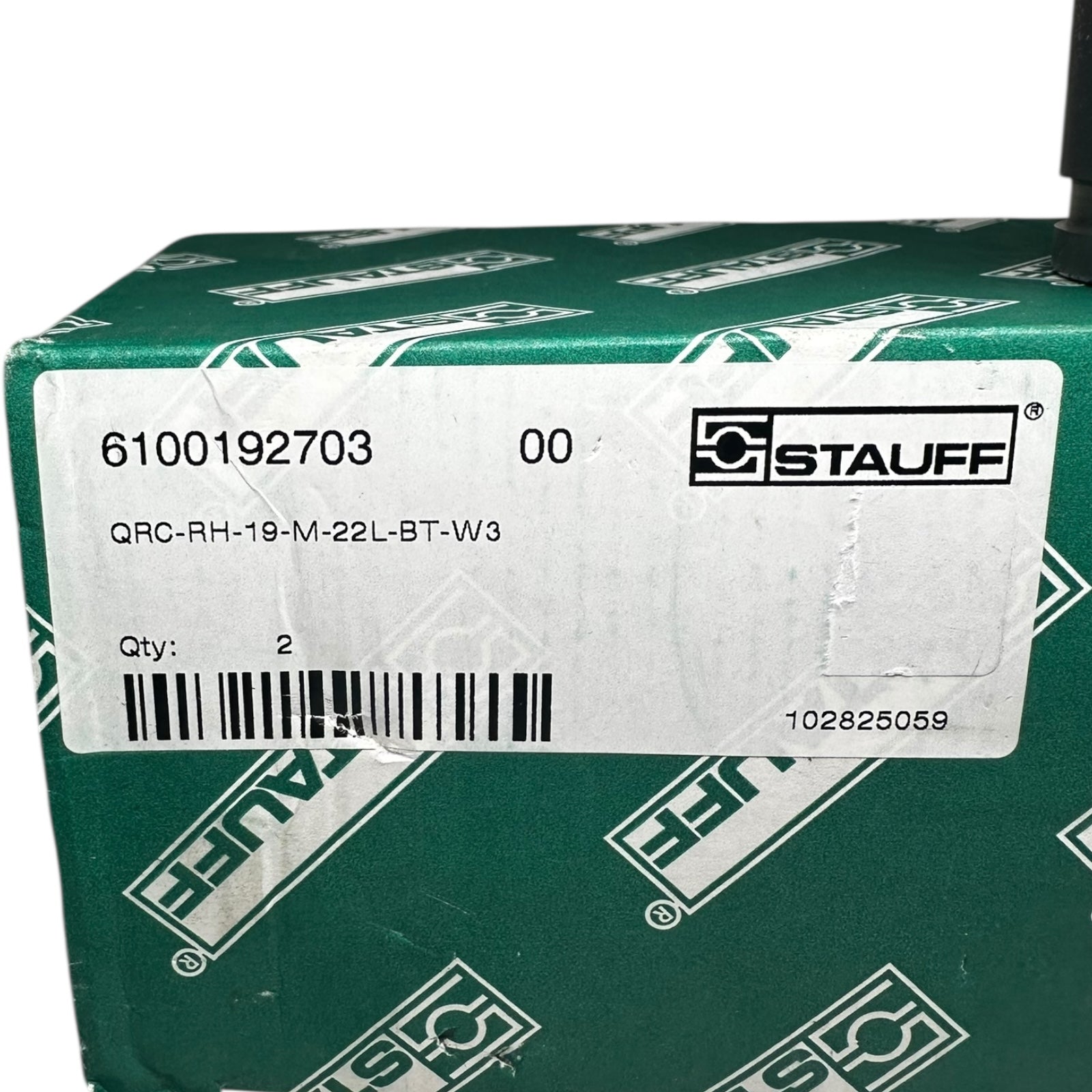 2x Stauff QRC-RH-19-M-22L-BT-W3 Hydraulik-Schnellkupplung gerade