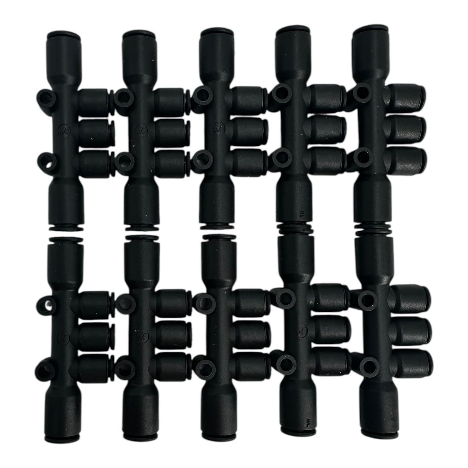 10x Parker 33040806 Steckverbinder 4-fach Verteiler Pneumatik mehrfachverteiler