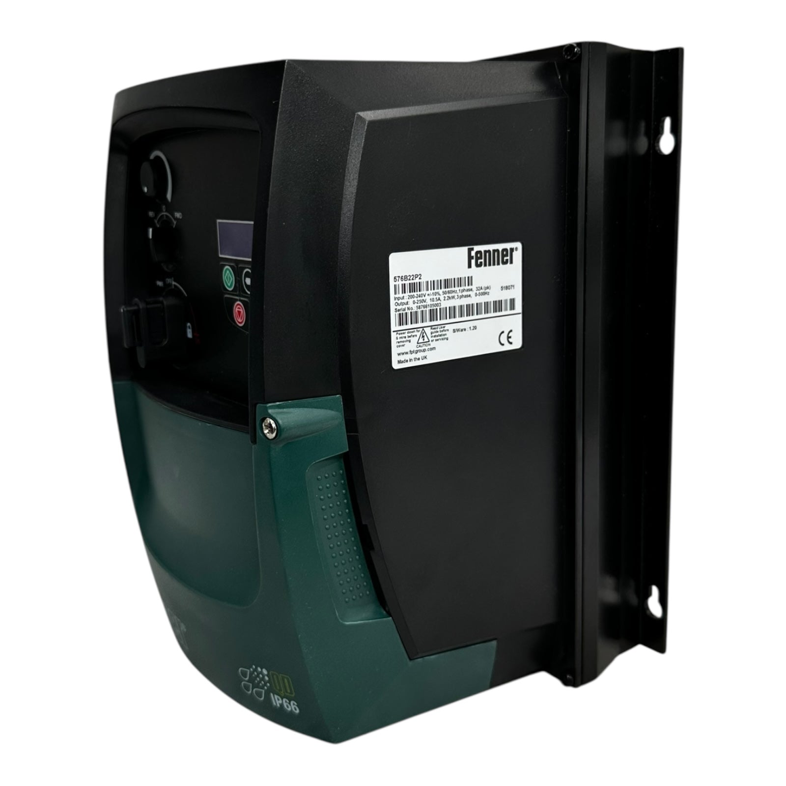 Fenner 576B22P2 Frequenzumrichter 2.2kW 1ph Eingang 3ph Ausgang IP66 UNUSED